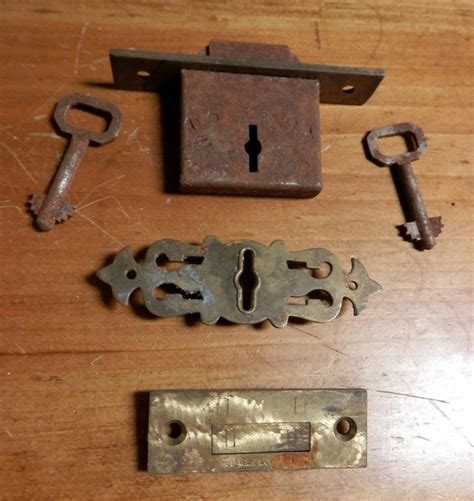 metal antique lock box|replacement lock for antique desk.